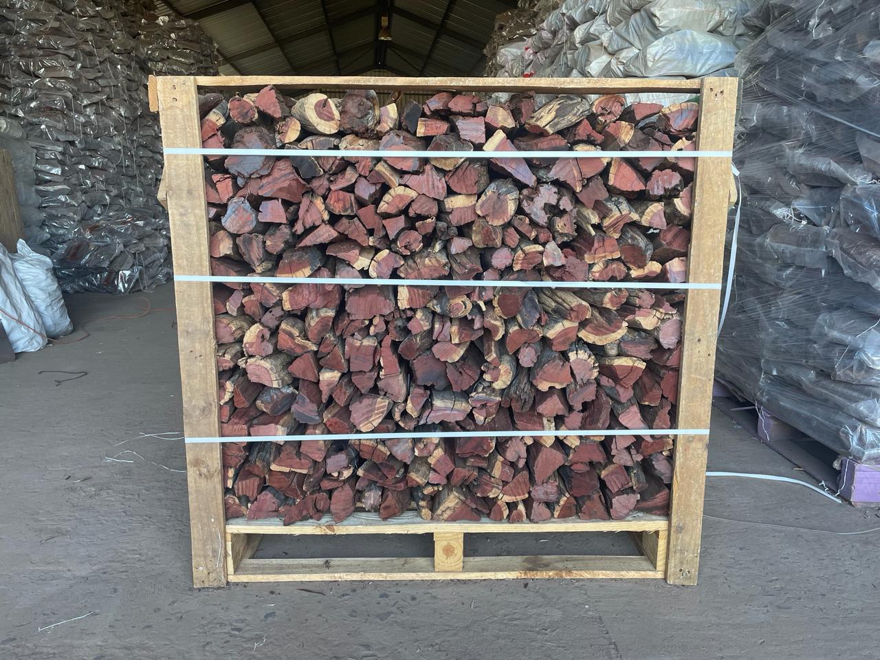 firewood in crate